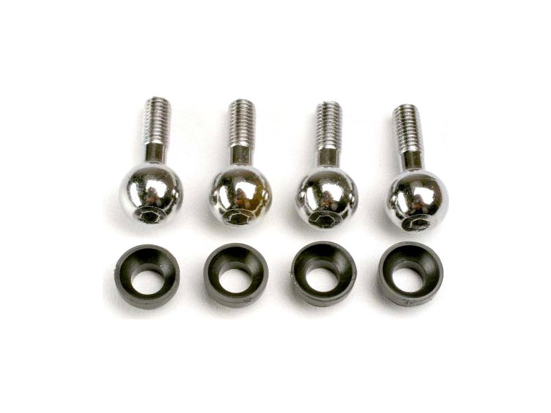 Traxxas - kulové čepy s pouzdrem (4)